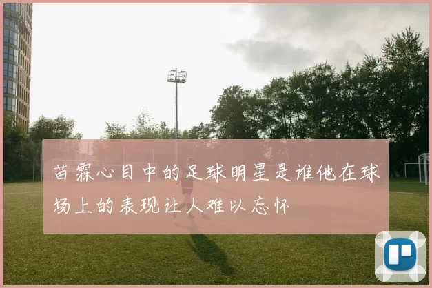 苗霖心目中的足球明星是谁他在球场上的表现让人难以忘怀